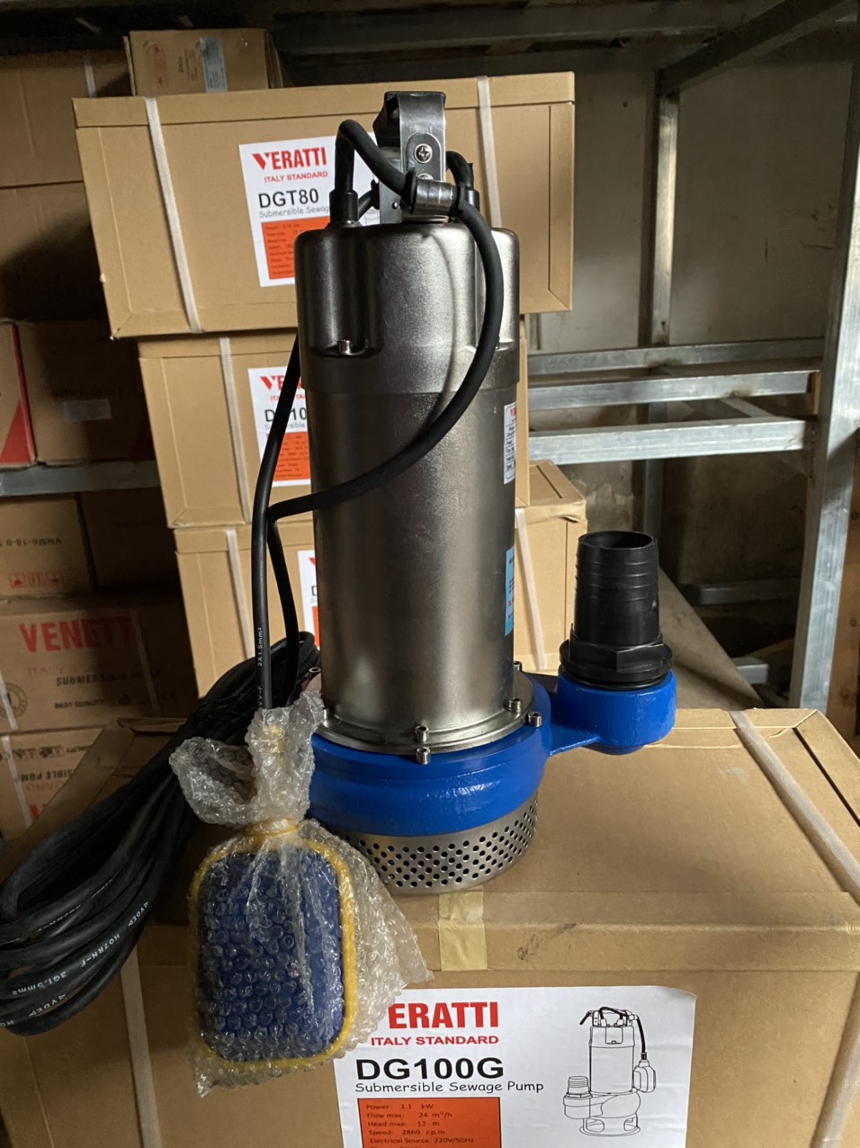 Bơm chìm nước thải Veratti DG80G/DGT80 Bơm chìm nước thải Veratti DG80G/DGT80